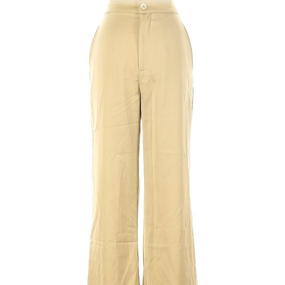 J.Ing Beige High Waisted Wide Leg Trousers